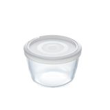 Pyrex Cook&Freeze Ronde kom met deksel, 12 cm - 0,6 l, borosilicaatglas, extra robuust, ovenbestendig