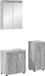 vidaXL - Badkamermeubel - Set - TULUM - 3 - st - Grijs - Sonoma - Bewerkt - hout