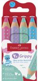 Faber-Castell Grippy XXL Jumbo Kleurpotloden - 4 stuks - Pastel