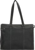 Hide & Stitches Idaho Laptoptas 15,6 inch - Leer - Zwart