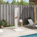 Maison Exclusive - Douche extérieure, 206 cm, bois massif (pin) et acier inoxydable, blanc