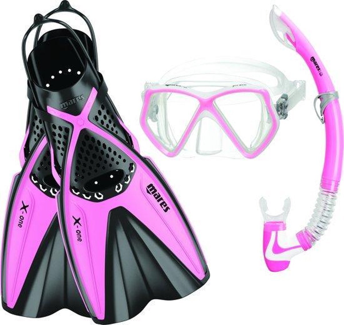 Mares X-One Pirate Roze Snorkelset XS