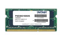 Patriot Memory 8Go DDR3 1600MHz SO-DIMM Mémoire pour ordinateur portable - PSD38G16002S
