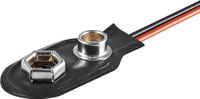 Goobay 1 x 9 Volt blokbatterij stekker / connector met losse kabeluiteinden PVC