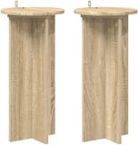 vidaXL Plantenstandaard 2 stuks Sonoma eiken 29,5 x 29,5 x 60 cm Bewerkt hout
