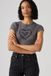 Levi's T-shirt graphique gaufré - Femme - XS - Noir / True Blue Rope Heart Smoked Pearl