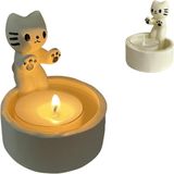 Merkloos Cute Kat Kaarsenhouder met Schattig Design