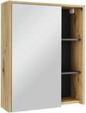 Vicco Viola Badkamerspiegelkast – 60 x 75 cm met open vakken Artisanaal/grijs