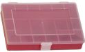 Boîte de rangement - Polypropylène - 8 compartiments - 17 x 25 x 4,6 cm - Rouge, mat