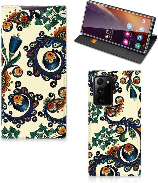 B2Ctelecom Hoesje Samsung Galaxy Note 20 Ultra - Bookcase Barok Flower - Kunstleer