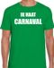 Bellatio Decorations Shoppartners Bv Ik haat carnaval verkleed t-shirt / outfit groen voor heren - carnaval / feest shirt kleding / kostuum L
