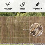 vidaXL Composiet Tuinhek Verticaal Bruin Hardhout 180 cm