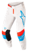 Alpinestars Pantalon Techstar Quadro Blanc Cassé Bleu Rouge Vif Néon, Taille : 28