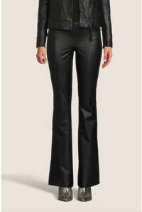 SPANX Imitatiebont Flared Broek - Leather Like Flare - Zwart