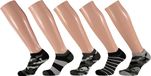 Apollo - Jongens sneakersokken - Grijs/Zwart - 10-Pak - Maat 31/34