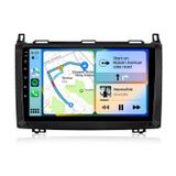Hexinex autoradio 9 pouces avec Carplay et Android 15, adapté pour Mercedes Classe A/Classe B (modèles W169, W245, W639), 8+256G, navigation GPS, Wi-Fi, Bluetooth, 4G, DSP et vue panoramique 360°