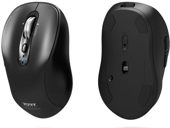PORT Designs PORT Connect 900720 Muis Universeel Ambidextrous Bluetooth Optisch 3200 DPI Zwart