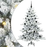vidaXL - Artificielle - articulée - Sapin de Noël - Blanc - 150 - cm - PVC - et - Acier