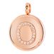 Lucardi Dames Gerecycled just.d stalen hanger roseplated letter kristal