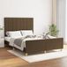 Maison Exclusive - Cadre de lit sans matelas marron foncé 140x200 cm tissu