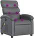 vidaXL Fauteuil de massage réglable similicuir gris