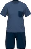 CECEBA Bamboo - Heren Pyjama korte broek - Blauw - 6XL