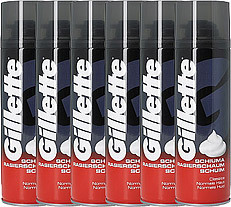 Gillette Basic Scheerschuim Regular Voordeelverpakking 6x300ml