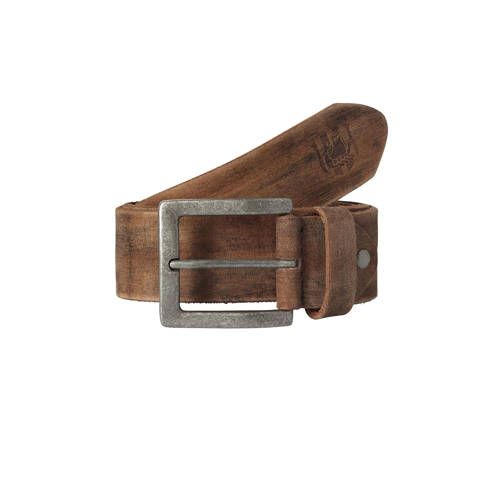 Jan Vanderstorm Plus Size Leather Belt NIKKEL Brown