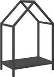 vidaXL - Brandhoutrek - 40x25x60 cm - Koudgewalst Staal - Zwart