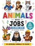 Livre de coloriage animaux au travail
