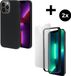 Mobiparts Silicone Cover hoesje Apple iPhone 14 Plus - Zwart