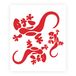 Supervormige 4R Quattroerre.it 15711 voorgesneden autosticker 14 x 16 cm rood