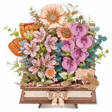 Bloeiende Boek Puzzel 3D en bois - Décoration d'intérieur DIY - 552 pièces - 9 fleurs symboliques - À partir de 14 ans - Cadeau