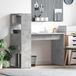 Maison Exclusive - Bureau, aspect béton, gris, fibre de bois, 113 x 54 x 120 cm