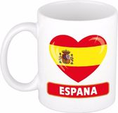 Bellatio Decorations Hartje Spanje mok / beker 300 ml