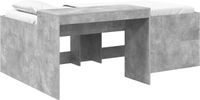 vidaXL Kinderhoogslaper met bureau Betongrijs 90 x 200 cm Bewerkt hout