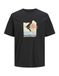 Jack & Jones T-shirt Jjbarbados Tee Ss Crew Neck 12269416 Black Mannen Maat - L