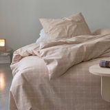Cinderella Dekbedovertrek Carre Flanel - Naturel - 140x220