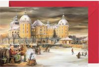 Moritzburg Mini-adventskalender, uitgevoerd als een uitklapkaart met envelop