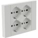 Electraline 22105 inbouwstopcontact Quadra 4 plaatsen universeel P40