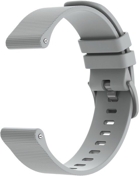 imoshion Siliconen sport bandje met gesp - Universeel 22 mm aansluiting - Grijs