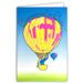 69-8135 FLUO 69-8135 Felicitatiekaart - Welkom bij Baby - Jongens/Meisjes - Heteluchtballon/Olifant - 12x17.5cm - Witte Binnenkant - Echte Fluo-inkten