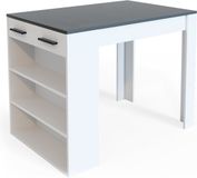 Vicco Repose Eetkamertafel – 67 x 100 cm Antraciet/wit