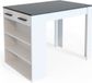 Vicco Repose Eetkamertafel – 67 x 100 cm Antraciet/wit