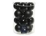 Decoris kerstballen - 16x stuks - zwart - glas - 8 cm - mat/glans