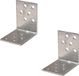 Merkloos / Sans marque A.S.F. Fischer Bv Versterkingshoeken - 5x - zilver - sendzimir verzinkt staal - 5 x 4 cm - verbindingshoeken