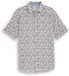 Tom Tailor - Regular fit overhemd met korte mouwen en linnen - Maat XXXL - white palm tree design