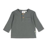 Feetje longsleeve Beep Beep zeegroen/donkergroen