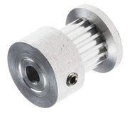 RS PRO Stalen tandriemschijf voor 6,4 mm riemen, 15 tanden/verdeling 2 mm, boring 3 mm