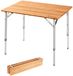 KingCamp Monhike Co. Ltd Bamboe kampeertafel, opvouwbare tafel - Campingklaptafel aluminium/hout, 3 hoogtes